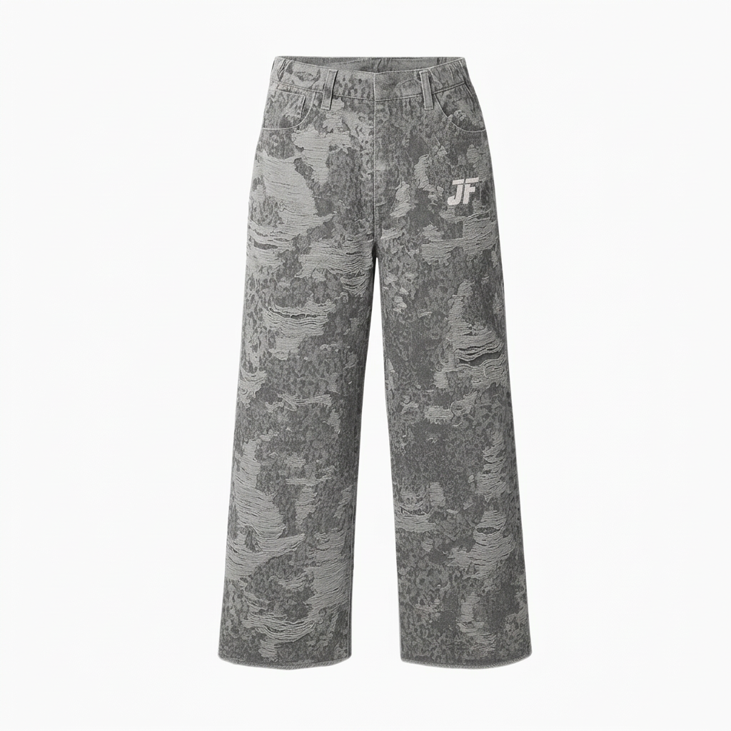 Pantalon Stone Grey FITJEEZ, vue de face sur fond blanc