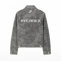 Veste Stone Grey FITJEEZ, vue de dos sur fond blanc
