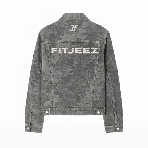 Veste Stone Grey FITJEEZ, vue de dos sur fond blanc
